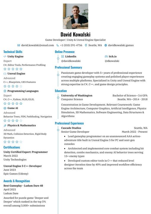 Preview of the Azurill resume template